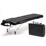 XRDSHY Multifunktions Massageliege,kosmetikliege Höhenverstellbar,massageliege Klappbar Tragbar,Weich Und Bequem Massagetisch,Massagebett Aluminium,leicht Und Langlebig,Black