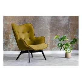 Konsimo Sessel Glori Velours 78 x 94 x 88 cm Gelb