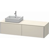 Duravit XSquare Waschtisch-Unterschrank XS4904L9191 160x40x54,8cm, 2 Auszüge, links, Taupe