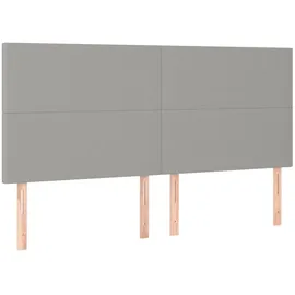 vidaXL Boxspringbett 180 x 200 cm Hellgrau