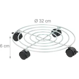 Relaxdays Pflanzenroller 2er Set Ø 32 cm