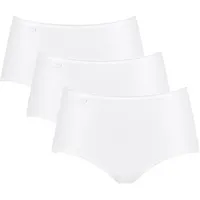 SLOGGI 24/7 Microfibre Midi C3p Slip, Weiß, 46 EU
