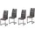 Hti-Living Schwingstuhl PU braun 4er Set