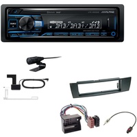 Alpine UTE-204DAB 1 DIN Autoradio DAB+ Bluetooth USB AUX-IN passend für BMW 3er E90 E91 E92 E93 2005-2013 schwarz