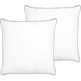 Beliani Kissen 2er Set 80 x 80 cm Weiß