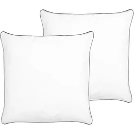 Beliani Kissen 2er Set 80 x 80 cm Weiß