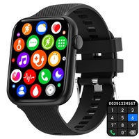 Smartwatch 1,85 Zoll Smartwatch mit Bluetooth-Anruf, wasserdicht, Aktivitäts-Armband, Schrittzähler, Sprach-Assistent, benutzerdefinierte Schnittstellen, Sportuhr für Herren, Damen, Android iOS