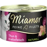 Miamor Feine Filets Naturelle Thunfisch & Krebsfleisch 12 x 156 g