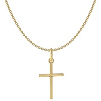 Acalee 20-1222 Kinder-Halskette mit Kreuz-Anhänger 333 / 8K Gold, 38 cm