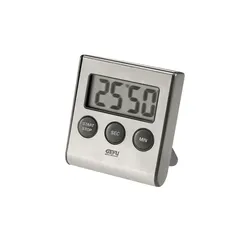 Gefu Digital-Timer  CONTARE , silber , Kunststoff , Maße (cm): B: 1,9 H: 7,2 T: 6.5