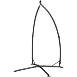 Hängesesselhalterung – Hängesesselständer, 215 Cm Hoch – Maximale Empfohlene Belastung 150 Kg, Schwarzes Metall