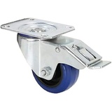 Adam Hall 372091 Lenkrolle mit blauem Rad und Bremse