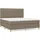 vidaXL Boxspringbett mit Matratze Taupe 180x200 cm Stoff