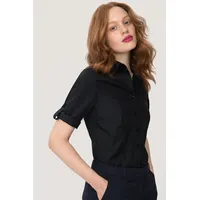 Hakro Bluse 3/4 Arm in schwarz, 2XS