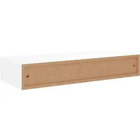 vidaXL Wandregal mit Schublade 60 x 23,5 x 10 cm Weiß