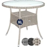 CASARIA Gartentisch Ø 80 x 74 cm grau