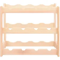 vidaXL Weinregal 12 Flaschen 0 x 0 x 0 cm Beige