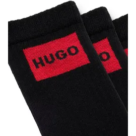 Hugo Rib Label 10267340 Socken 3 Paare Black 39-42