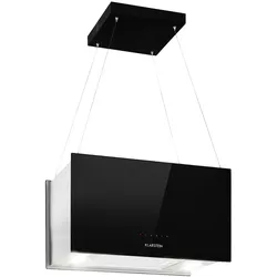Kronleuchter L Inselabzugshaube 60cm Abluft: 590m3/h LED Touch Glas Schwarz