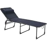 Crespo Sonnenliege Liegestuhl AL364 XL Air Deluxe Camping Garten Liege Alu 140kg blau
