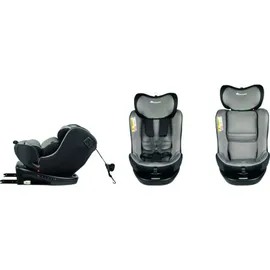 Bebeconfort EvolveFix i-Size, Autositz 360 Drehbar, 0–12 Jahre, 40–150 cm, ISOFIX Kindersitz Drehbar, 9 Kopfstützenpositionen, 5 Liegepositionen, Seitenaufprallschutz, Top Tether, Black Mist