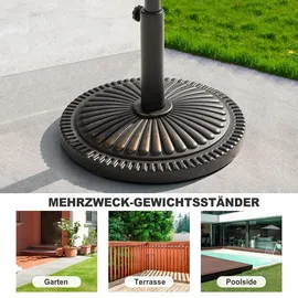 avestar Schirmständer Aluminium 15 kg Schwarz