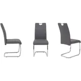 Hela Schwingstuhl Flora Kunstleder grau 4er Set