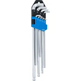 BGS Winkelschlüssel-Satz extra lang + extra kurz Innensechskant mit Kugelkopf 1,5 - 10 mm 9-tlg.