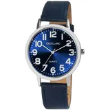 Excellanc Herrenuhr mit Kunstleder-Armband - Blau/Blau