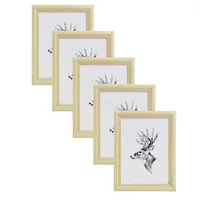 Woltu - 5er Set 10x15cm Bilderrahmen Artos Stil Holz