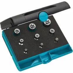 HAZET Werkzeug-Satz TORX 1557/9 Vierkant hohl 6,3 mm (1/4 Zoll), Vierkant hohl 10 mm (3/8 Zoll), Vierkant hohl 12,5 mm (1/2 Zoll) Außen TORX Profil Anzahl Werkzeuge: 9