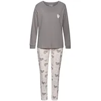 VIVANCE DREAMS Damen Pyjama grau-rosa Gr.56/58