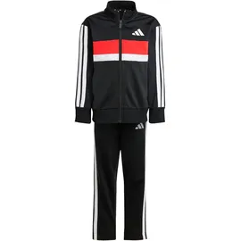 adidas Tiberio 3-Streifen Tricot Trainingsanzug Schwarz/Weiß/Pure Ruby 116