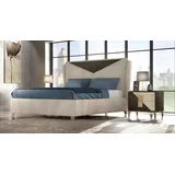 Xlmoebel Schlafzimmer-Set Beige Braun Schlafzimmer Bett Nachttisch Modern, (2-tlg., Bett / 2x Nachttische), Hergestellt in Europa beige|braun