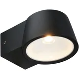 Telefunken Außenleuchte Aluminium, Glas 5,5 cm x 9,5 cm x 13 cm 1 Stück schwarz