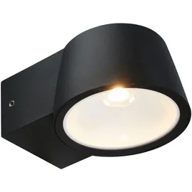 Telefunken Außenleuchte Aluminium, Glas 5,5 cm x 9,5 cm x 13 cm 1 Stück schwarz
