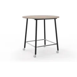 Stehtisch rund rollbar Lewo 8