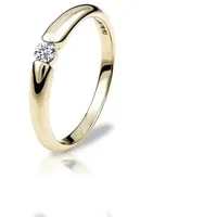 Adam & Eve Verlobungsring Diamant (0.08 ct) 375 Gelbgold oder Weißgold (AE09, Brillantring mit Ringbox), inklusive Echtheitszertifikat - Gravur möglich goldfarben 52