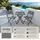 Tectake Trevi Set 3-tlg. grau klappbar