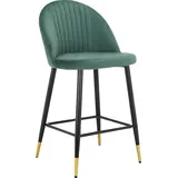 LEONIQUE Bistrostuhl LEONIQUE "Embrosse", grün (dunkelgrün), B:48cm H:96cm T:55cm, Stoff, Stühle, Bistrostuhl, mit Sitz und Rücken gepolstert, in schönem Velourstoff, Sitzhöhe 65 cm