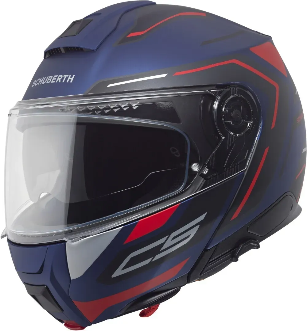 Schuberth C5 Omega Opklapbare helm, rood-blauw, L Voorman