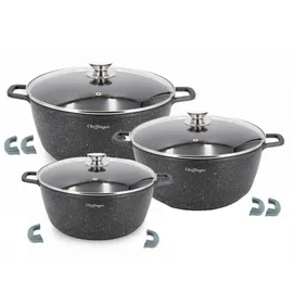 Cheffinger Topf-Set 6-tlg. 3 x Kochtopf + 3 x Suppentopf
