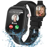 4G Smartwatch Kinder mit GPS und Telefon, Videoanrufen, SOS, Schulmodus, Anruffunktion, Wasserdicht, WLAN, Spiele, Musik, Kamera, Kinder Smartwatch zum Telefonieren für 4–16 Jungen und Mädchen