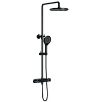 Bernstein Duschsäule Thermostat 8221 pro Schwarz inkl. Handbrause &