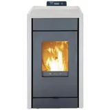 SCHENGER Pelletofen HP07 Weiß 8kW A++ Vollautomatisch WIFI+ECO+TIMER