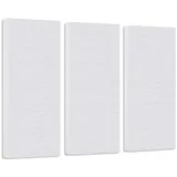 platino24 Schallabsorber COLORE aus Basotect G+ I 3 Stück I 82,5 x 27,5 x 5 cm I Stilvolle Wand-Paneele in Weiß I Akustikpaneele mit Akustikfilz zur Schalldämmung in Büro, Studio & Wohnung