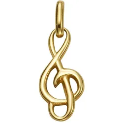 Ketten-Anhänger FIRETTI "Schmuck Geschenk Gold 333 Halsschmuck Anhänger Halskette Noten", gold (gelbgoldfarben), Schmuckanhänger, Damen, Gelbgold 333, 0,5 g