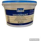 (14,32€/L) Herbol Housepaint Fassadenfarbe  weiß seidenmatt 12,5L