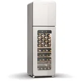 Klarstein Weinkühlschrank Shirley 60, für 60 Standardflaschen á 0,75l,Flaschenkühlschrank Weintemperierschrank Weinschrank Gefrierschrank schwarz|silberfarben