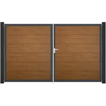 GROJA Doppeltor 300 x 180 cm Eiche/Braun